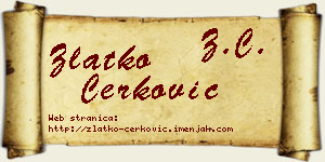 Zlatko Čerković vizit kartica